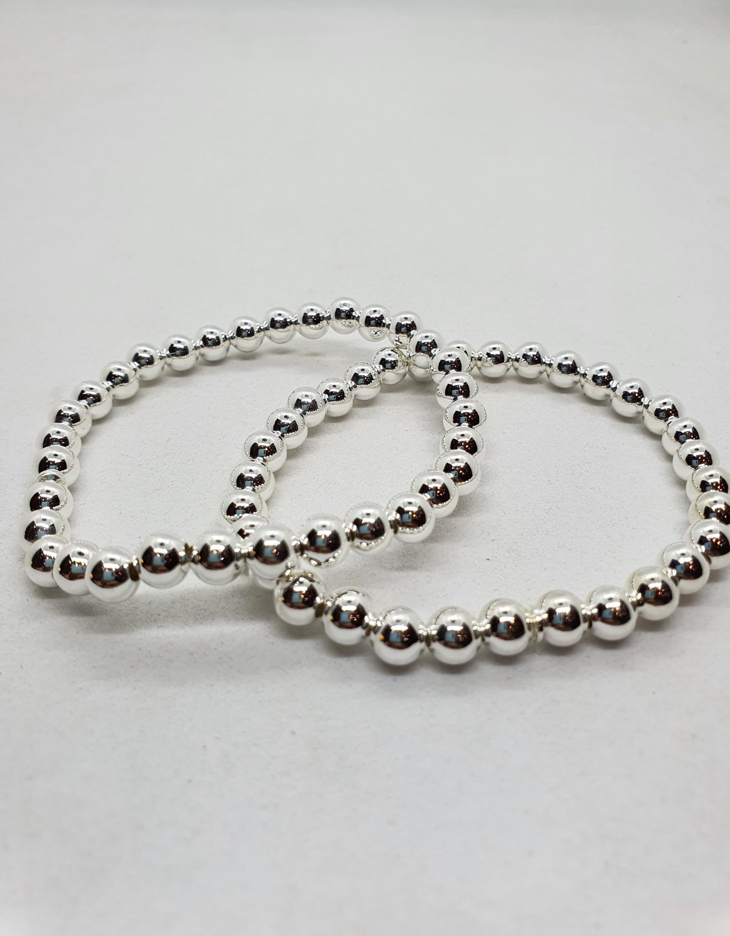 6mm Silver bead bracelets image 0