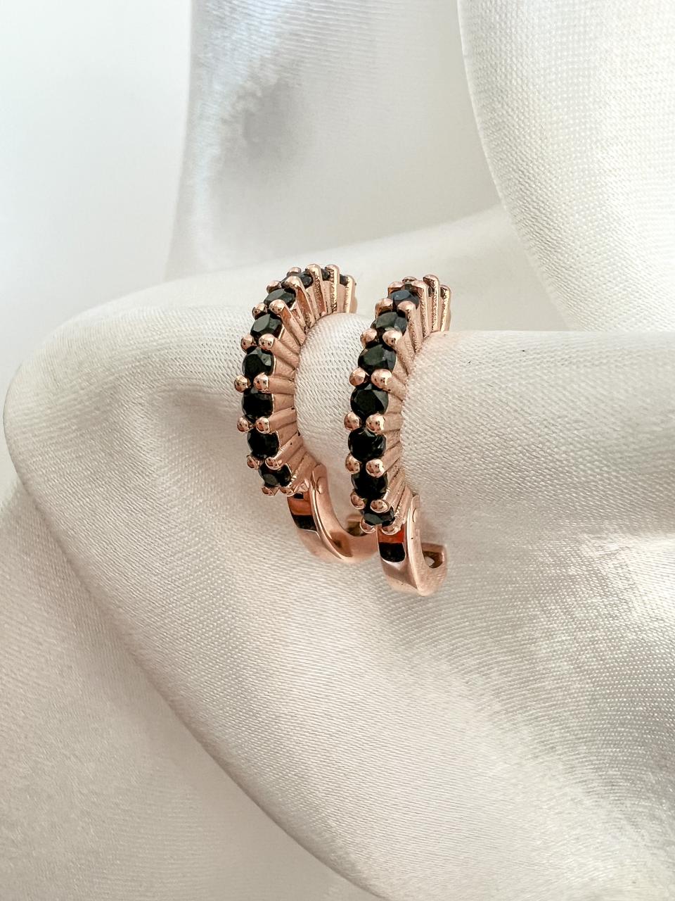 9ct Eternity Huggies. - 9 ct Rosegold image