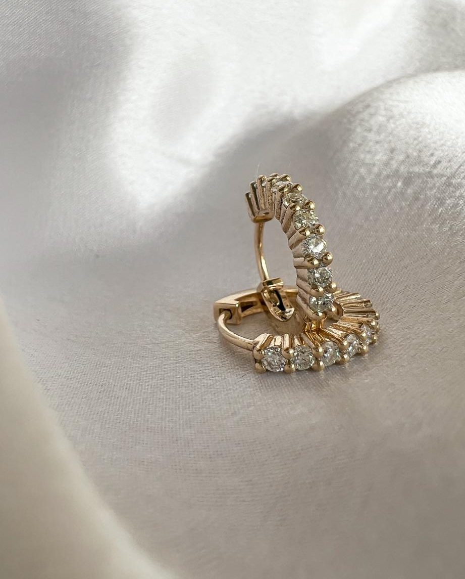 9ct Eternity Huggies. - 9 ct yellow image