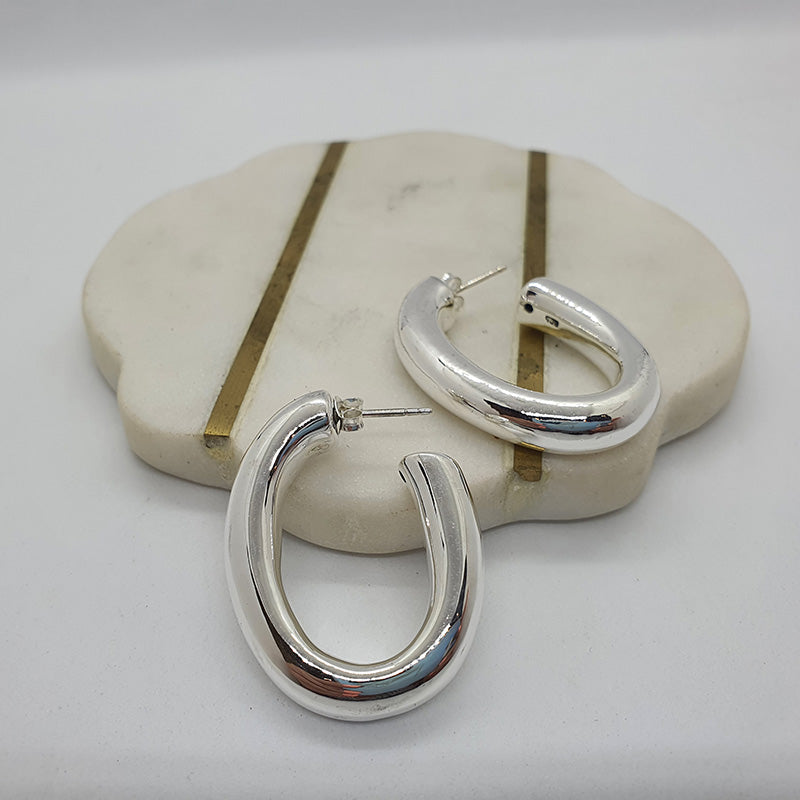 Chunky studded hoops image 0