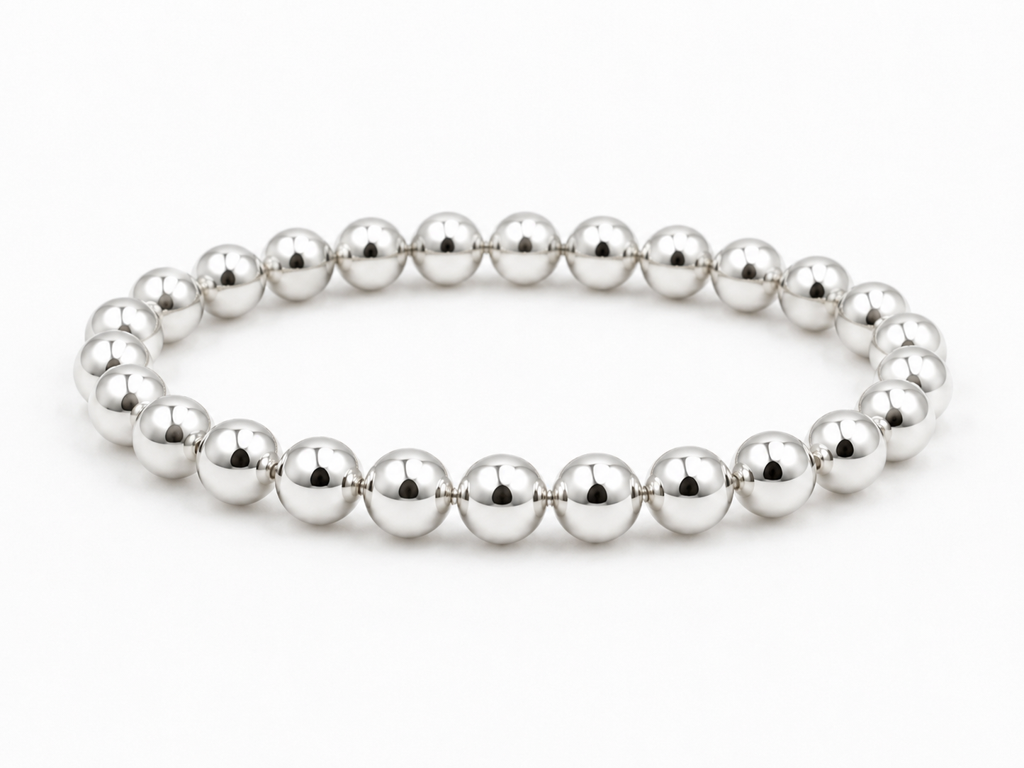 Silver bead bracelets