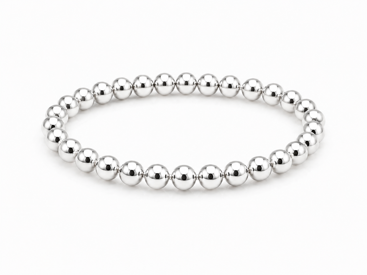 Silver bead bracelets