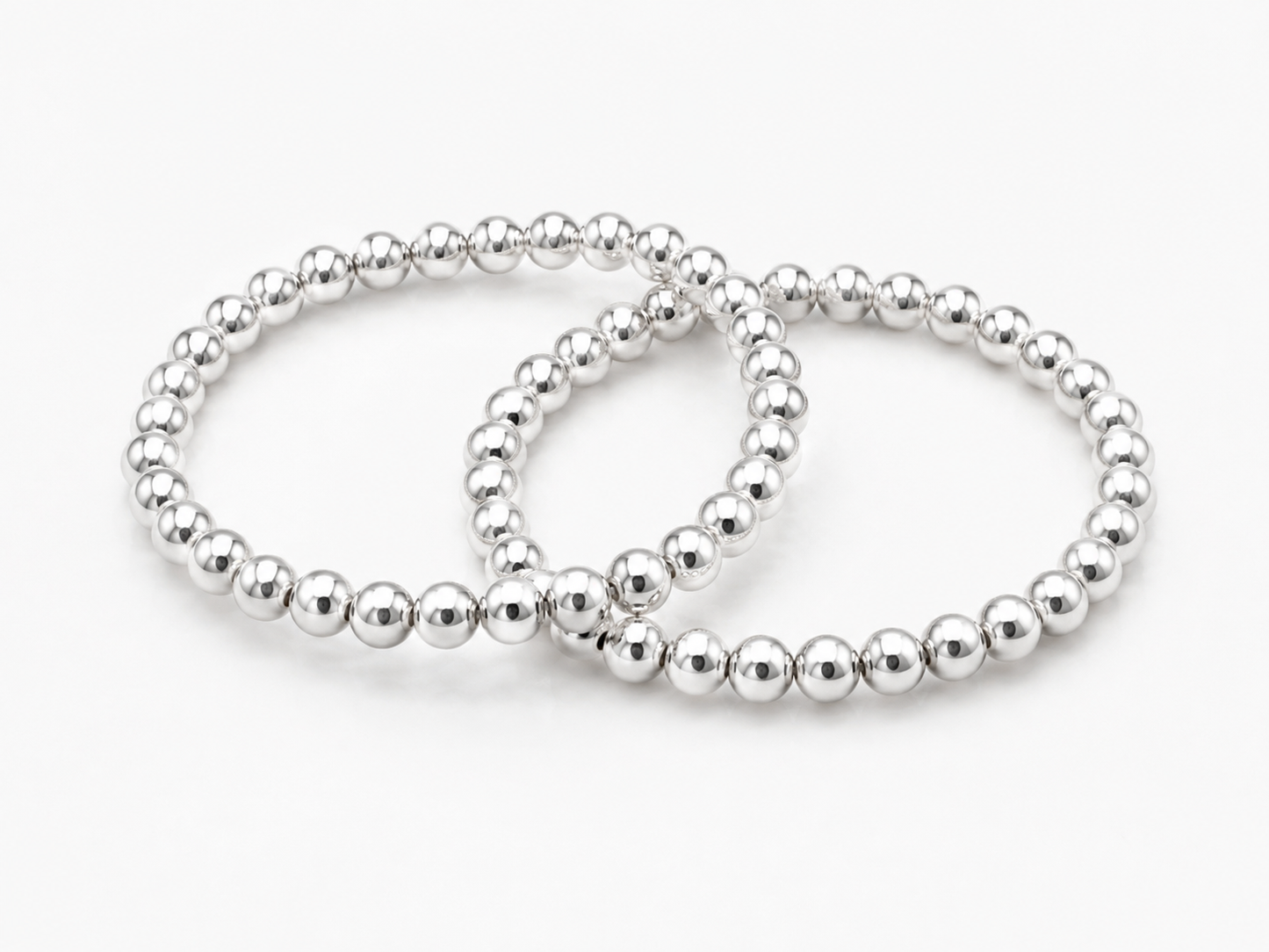 Silver bead bracelets