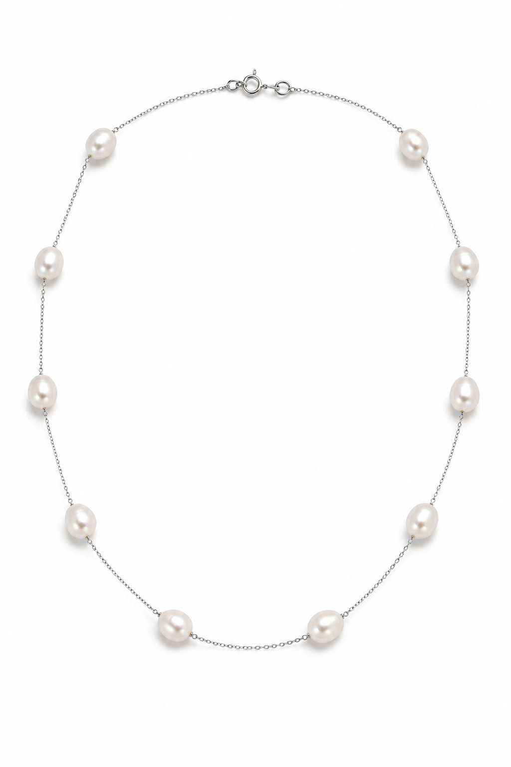 Tear drop Station Necklace