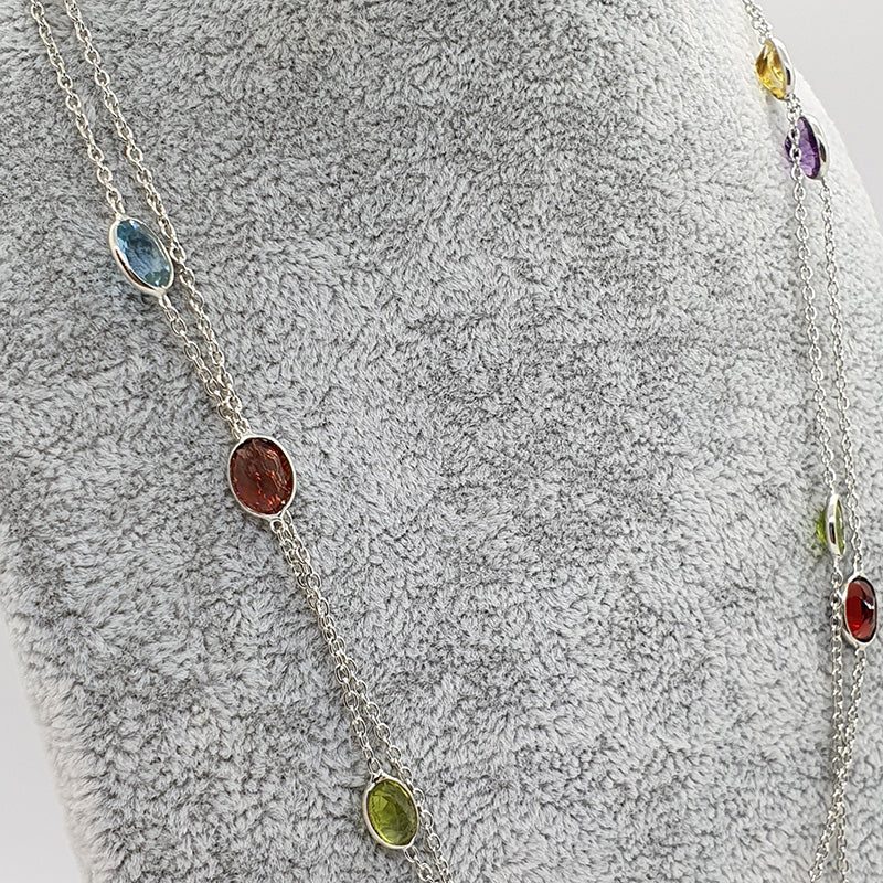 Chain with semi-precious stones image 0