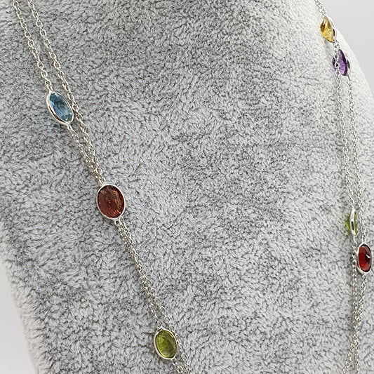 Chain with semi-precious stones image 0