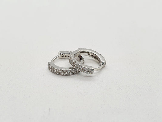 Dubble row cz huggie image 0