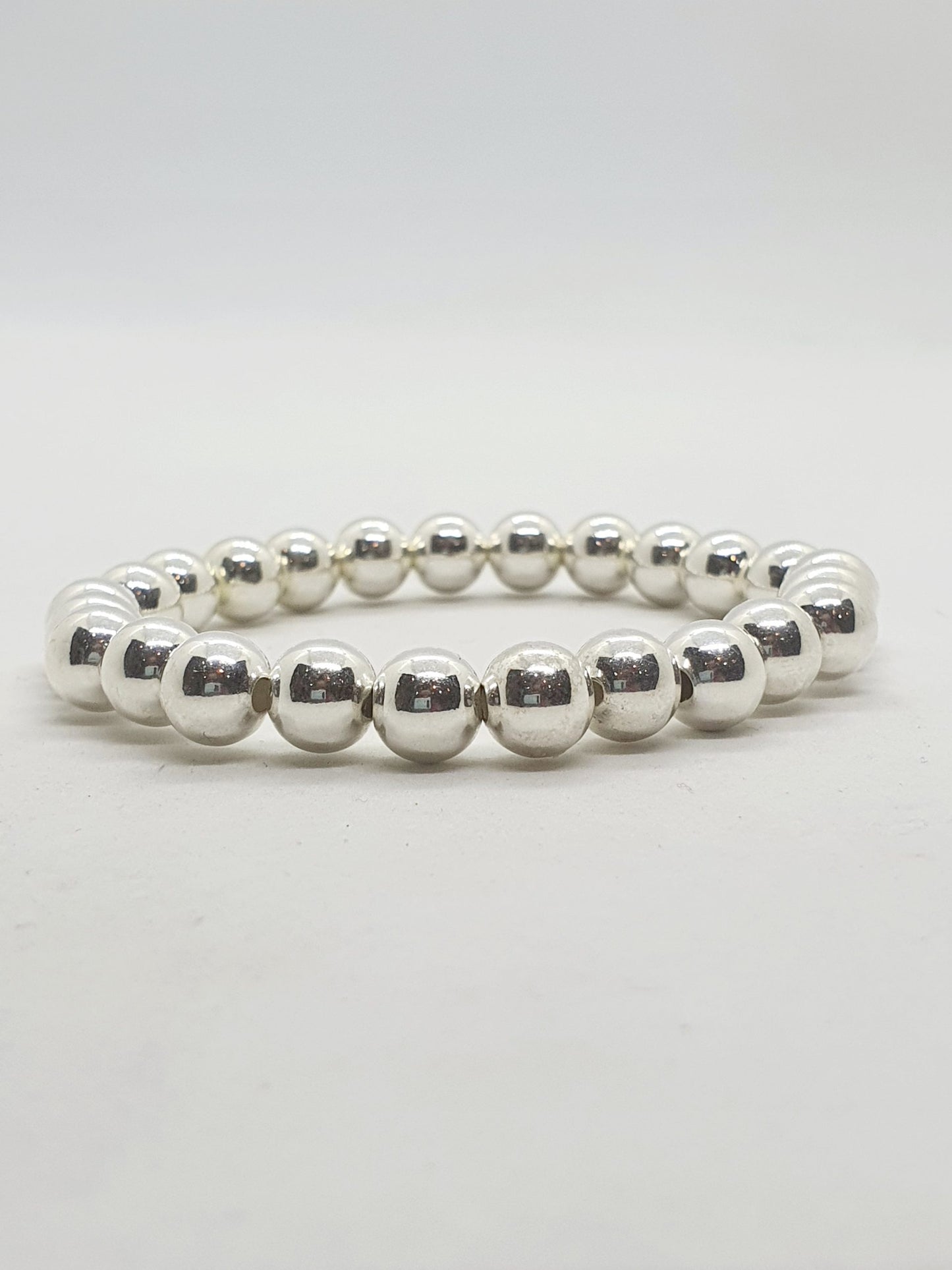 8mm Silver bead bracelets image 0